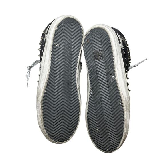 Golden Goose Private Edition Slide Black Suede Studded High Top Sneakers 38 BOX - Picture 7 of 12